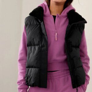 Athleta Girl Down Filled Puffer Vest Black 12 Large